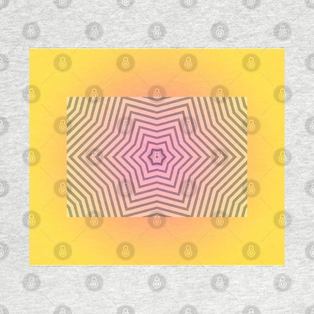 Geometric element in an orange to yellow gradient background by BeauLab